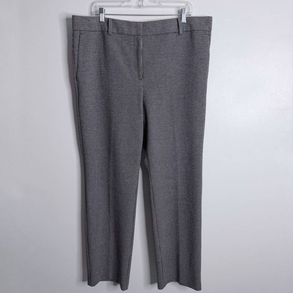 NWT Ann Taylor The Straight Curvy Houndstooth Pant 16 Workwear Casual Minimalist